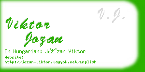 viktor jozan business card